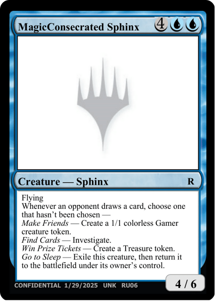 MagicConsecrated Sphinx [Un-Known Event Playtest Cards]