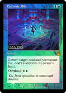 Cyclonic Rift (Retro Frame) (Serial Numbered) [Ravnica Remastered] Foil