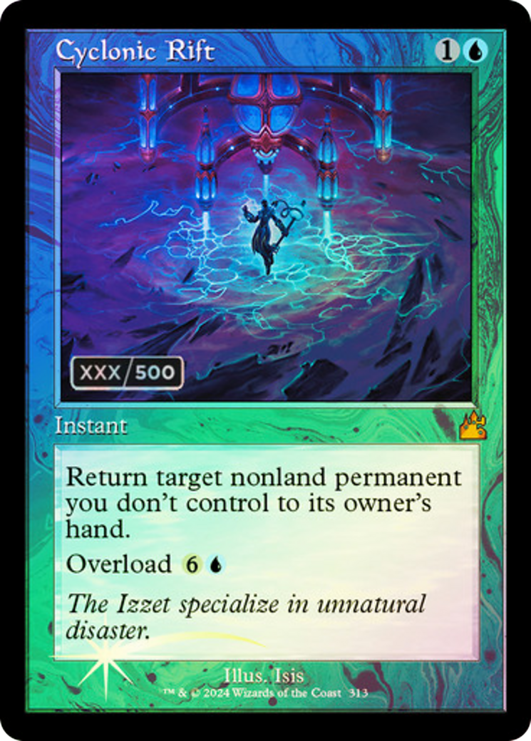 Cyclonic Rift (Retro Frame) (Serial Numbered) [Ravnica Remastered] Foil