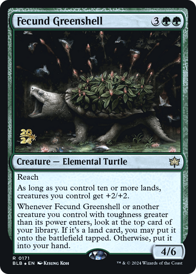 Fecund Greenshell [Bloomburrow Promos] Foil