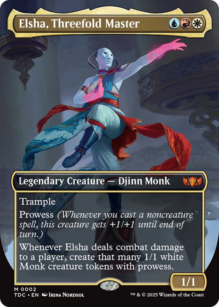 Elsha, Threefold Master (Borderless) - Commander: Tarkir: Dragonstorm
