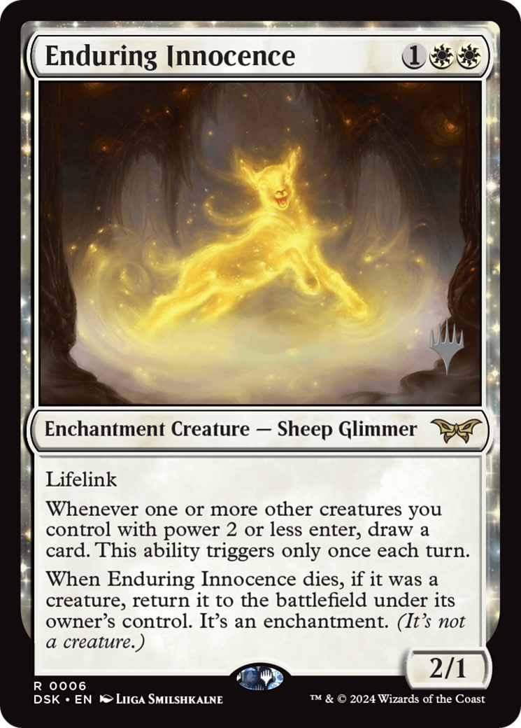 Enduring Innocence [Duskmourn: House of Horror Promos]: (enchantment)