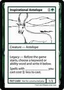 Inspirational Antelope (No PW Symbol) [Mystery Booster Playtest Cards 2021]