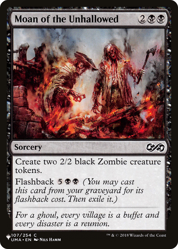 Moan of the Unhallowed - [The List]