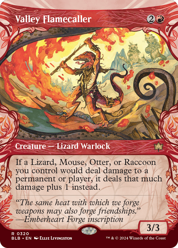 Valley Flamecaller (Showcase) (Borderless) [Bloomburrow]