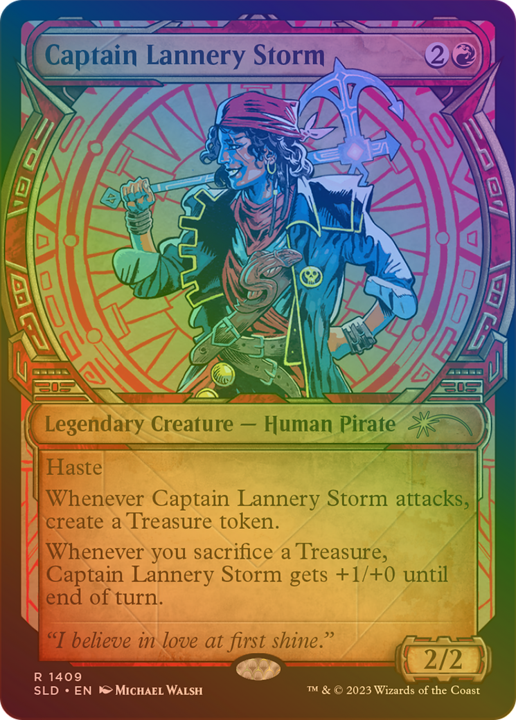 Captain Lannery Storm (Rainbow Foil) [Secret Lair Drop]: (Showcase) Foil