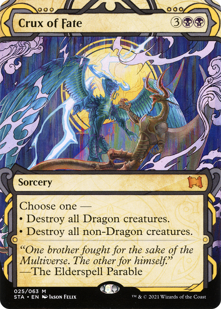 Crux of Fate: (Showcase) (Borderless) [Strixhaven Mystical Archive] Foil