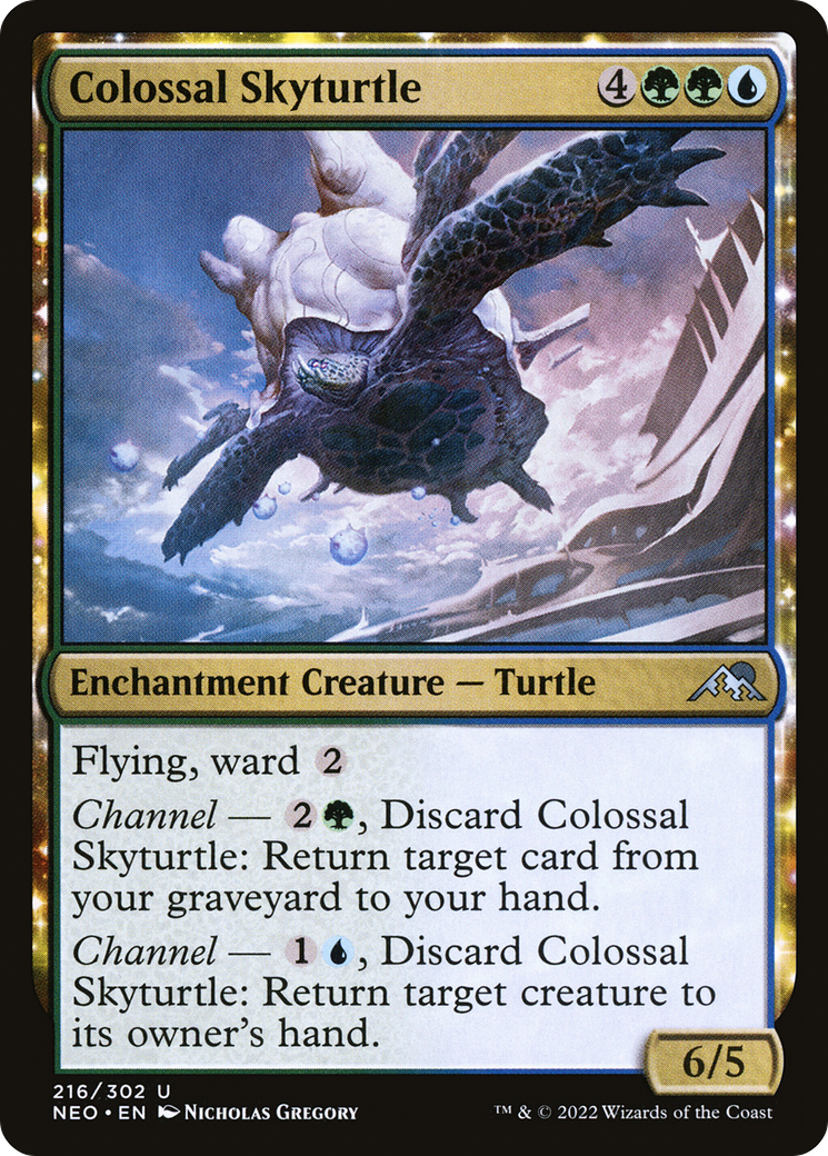 Colossal Skyturtle: (enchantment) [Kamigawa: Neon Dynasty]