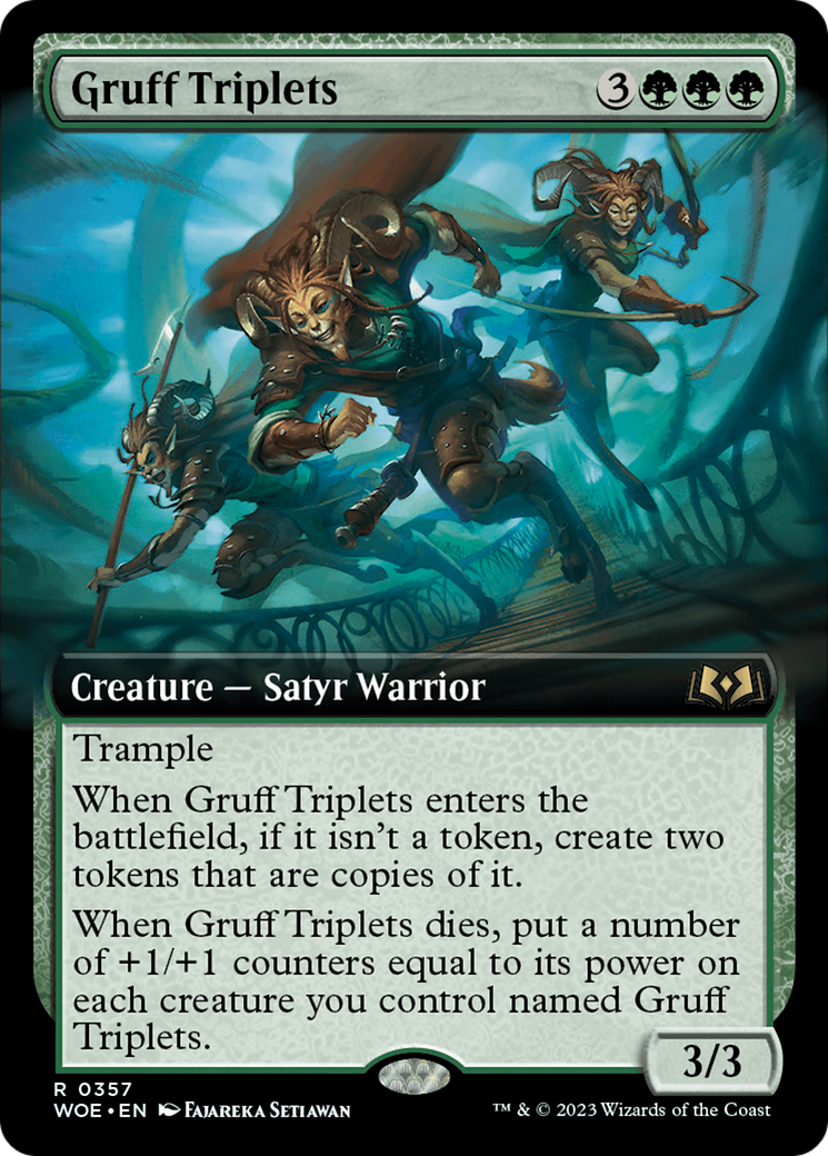 Gruff Triplets (Extended Art): (Extended Art) [Wilds of Eldraine]