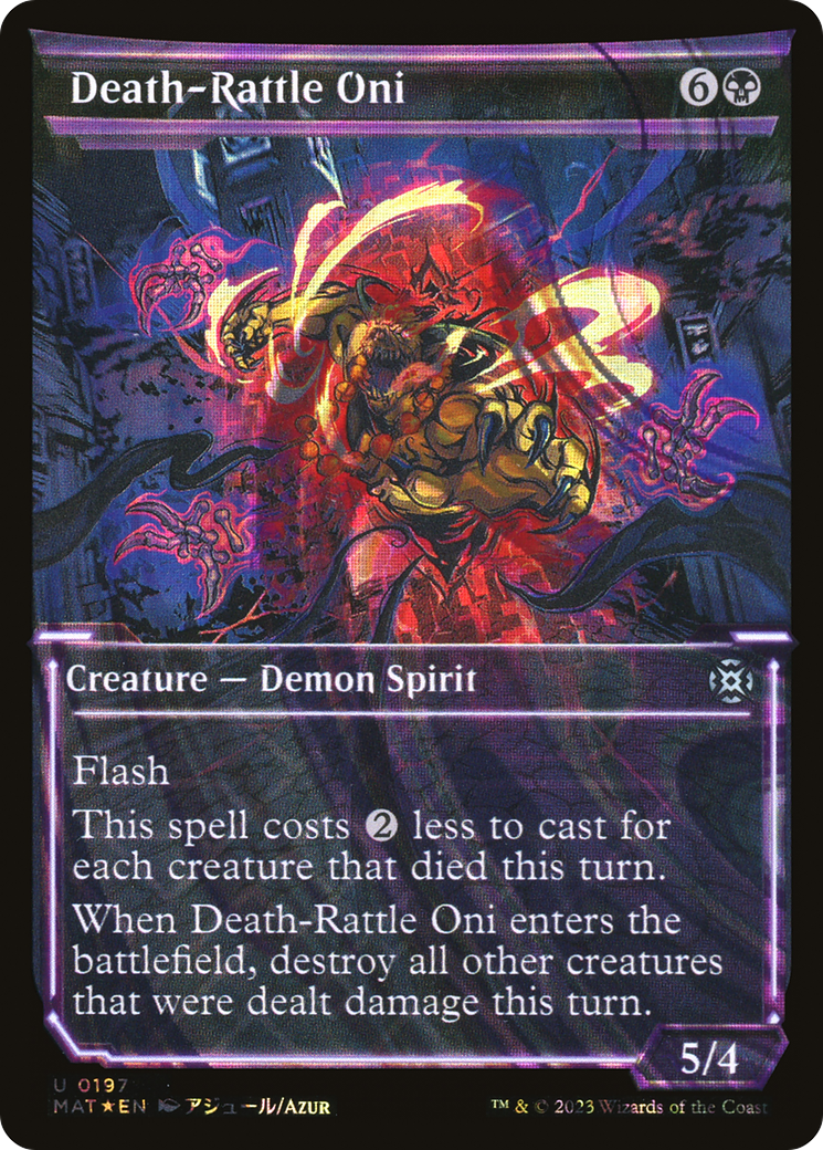Death-Rattle Oni (Halo Foil): (Showcase) [March of the Machine: The Aftermath] Foil