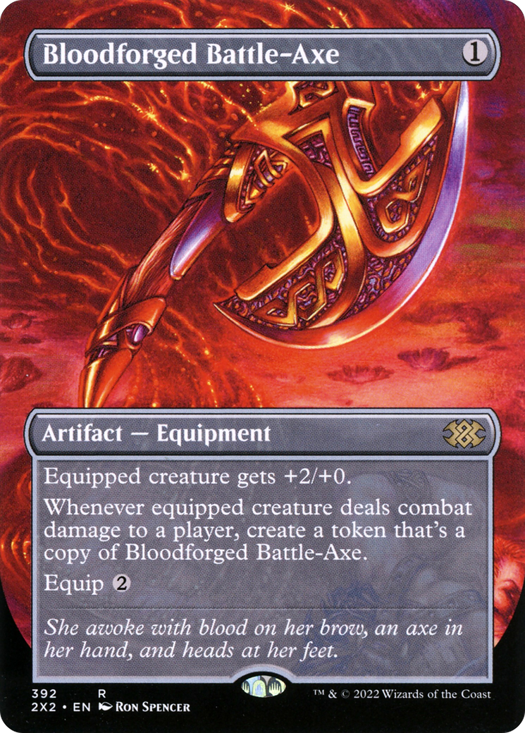 Bloodforged Battle-Axe (Borderless) - Double Masters 2022