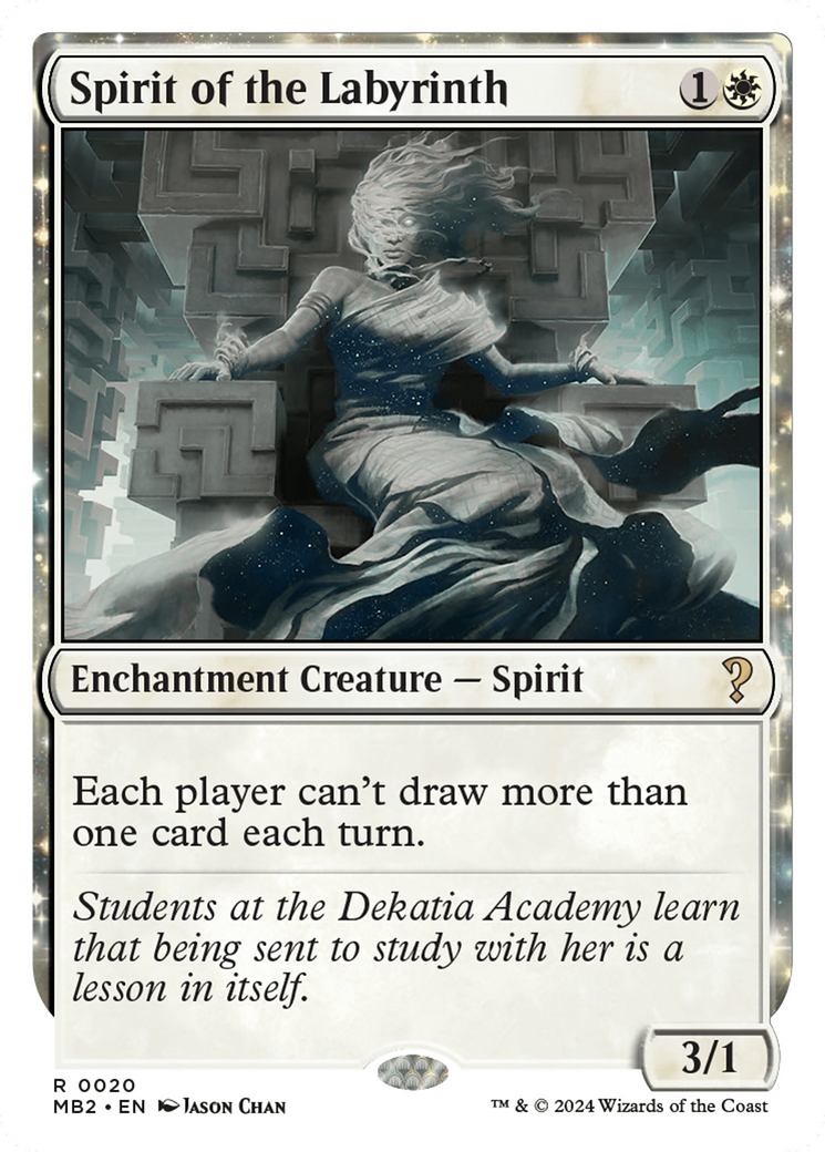 Spirit of the Labyrinth (White Border) - [Mystery Booster 2]: (enchantment)