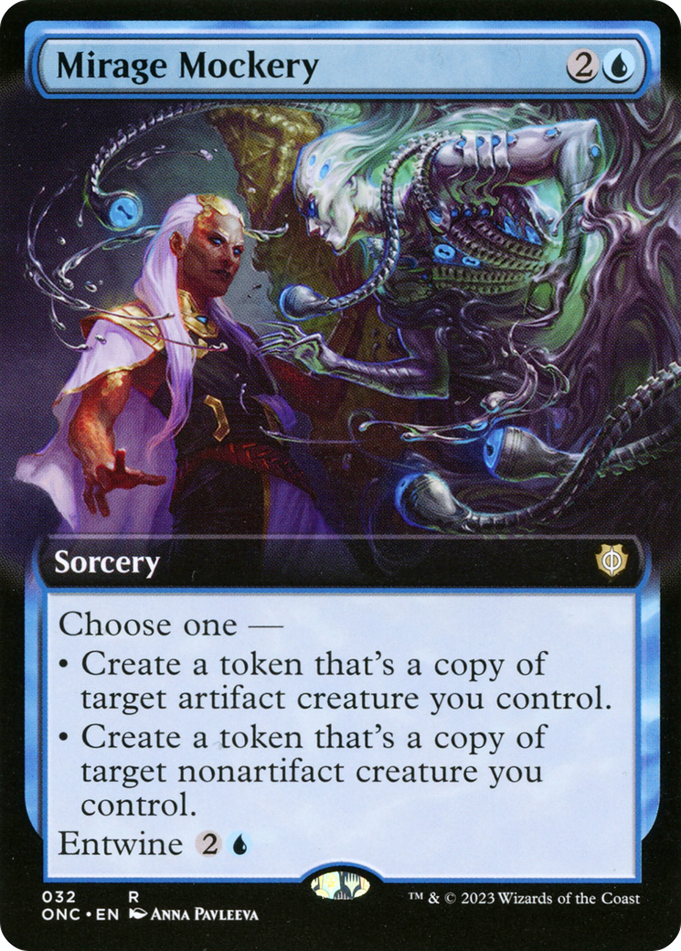 Mirage Mockery (Extended Art) - [Phyrexia: All Will Be One Commander]: (Extended Art)