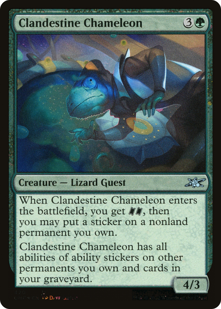 Clandestine Chameleon (Galaxy Foil) [Unfinity] Foil