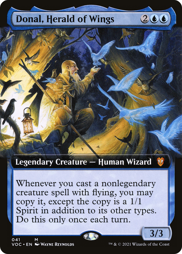 Donal, Herald of Wings (Extended Art): (Extended Art) [Crimson Vow Commander]