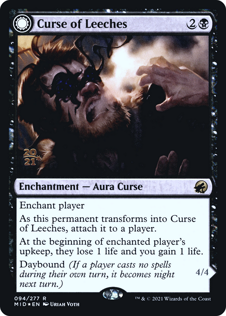 Curse of Leeches: (Double Faced Transform) [Innistrad: Midnight Hunt Promos] Foil