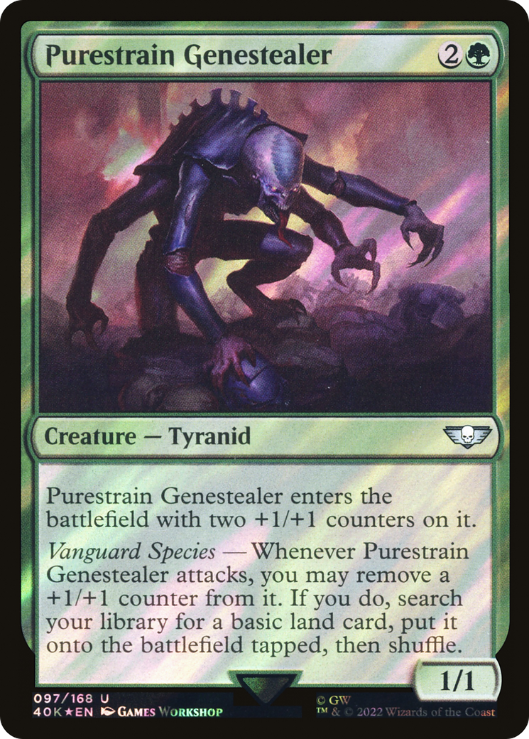 Purestrain Genestealer (Surge Foil) - [Warhammer 40,000 Commander] Foil