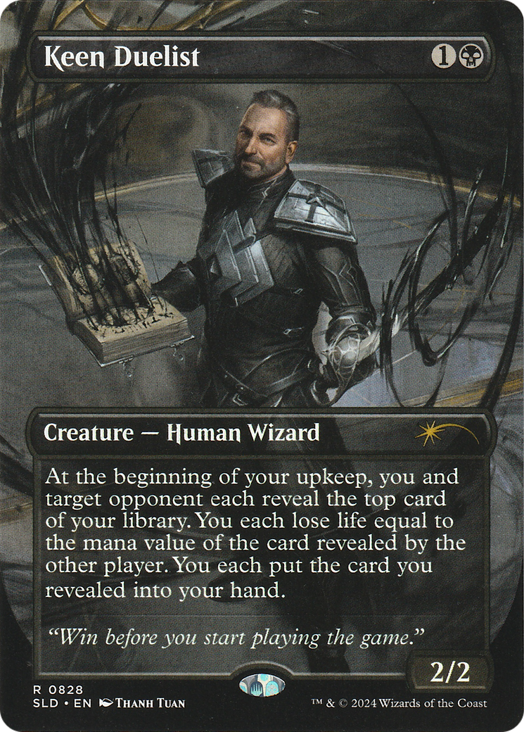 Keen Duelist (Rainbow Foil) [Secret Lair Drop] (Borderless) Foil