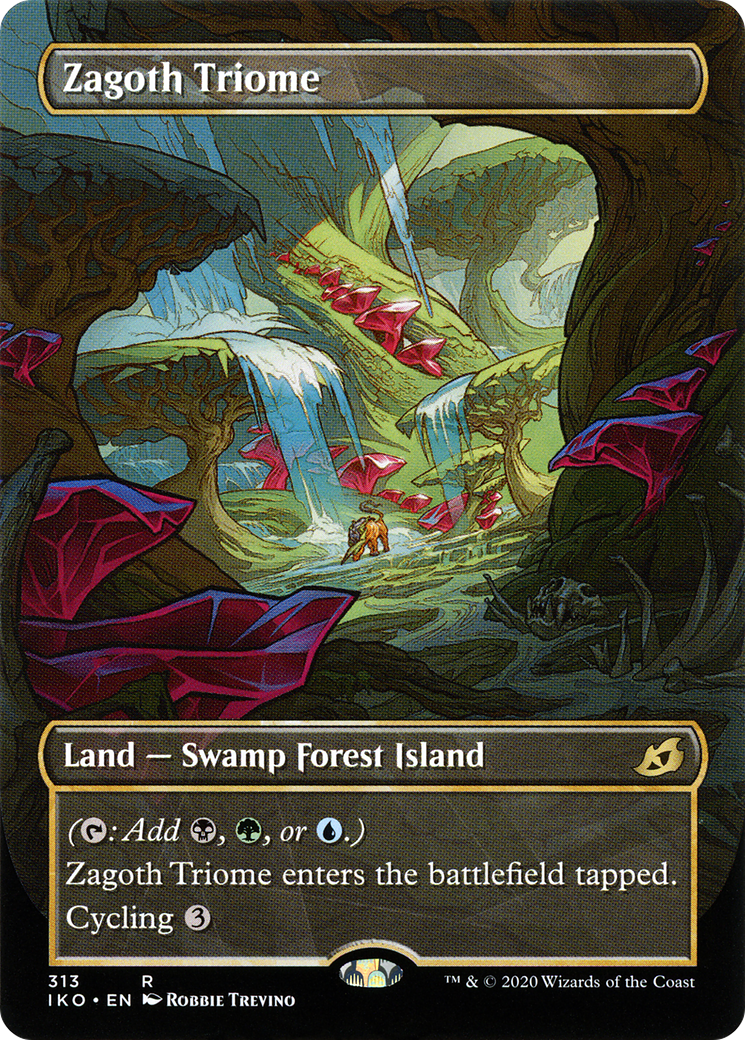 triome cards mtg Lands Proxy Set - 1 Set Mountain Plains Swamp Ketria Triome 1x FOIL IKO