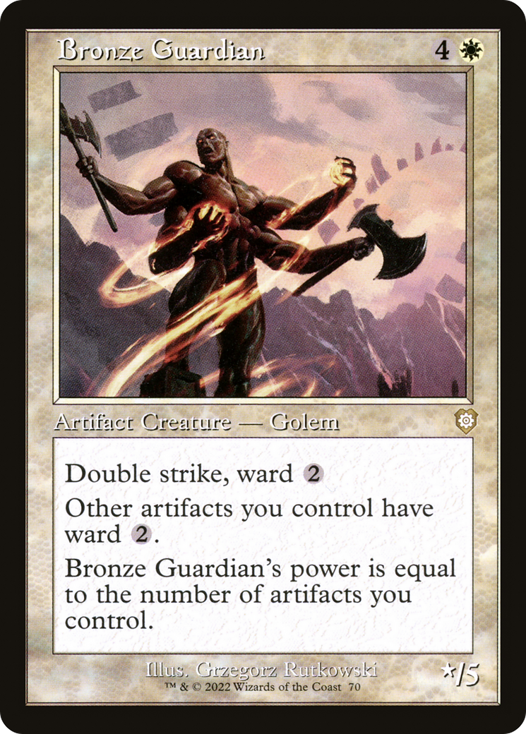 Bronze Guardian (Retro Frame) - The Brothers' War Commander