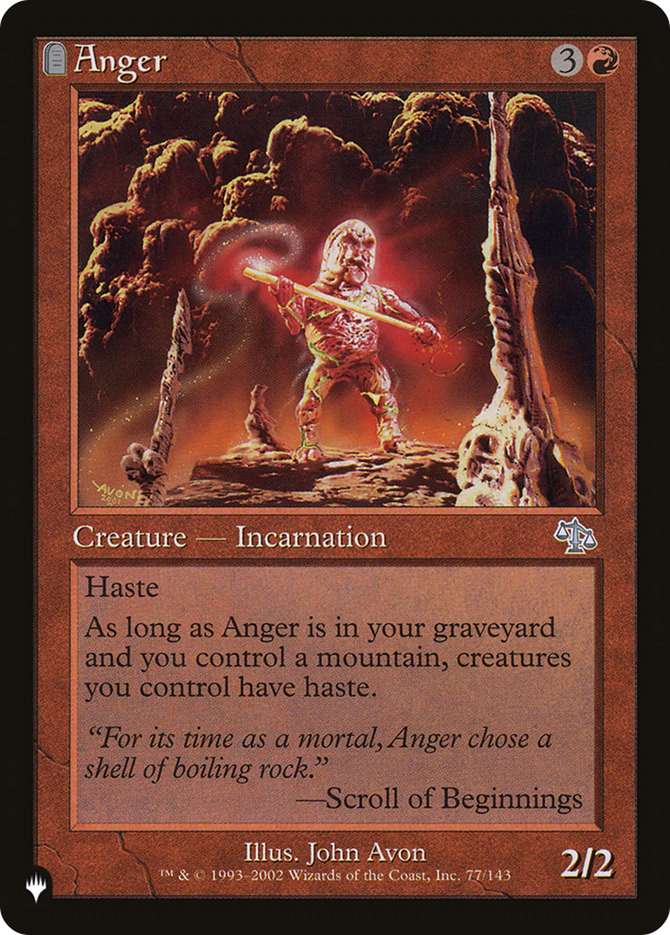 Anger - The List: (tombstone)
