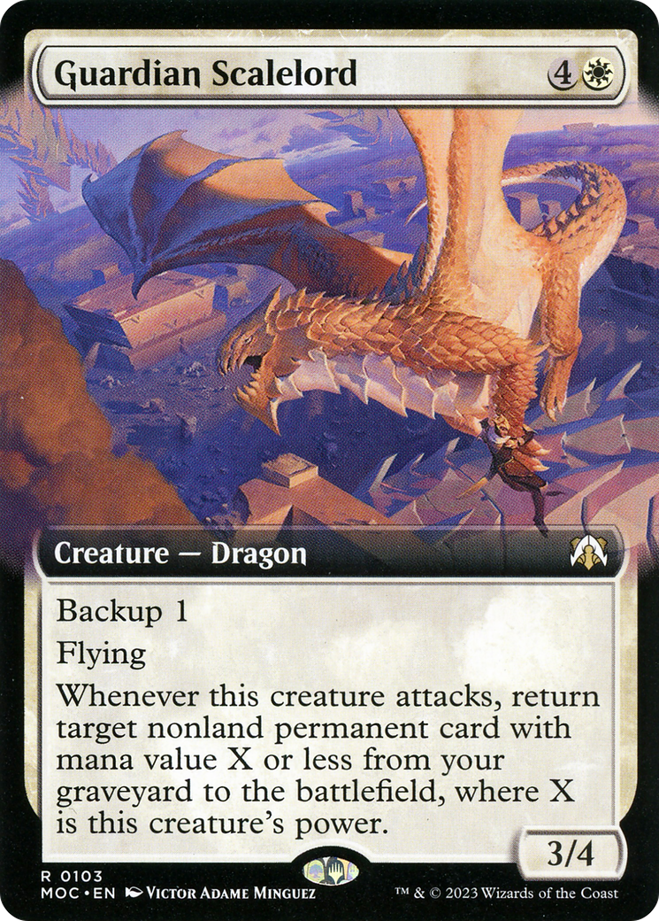 Guardian Scalelord (Extended Art): (Extended Art) [March of the Machine Commander]