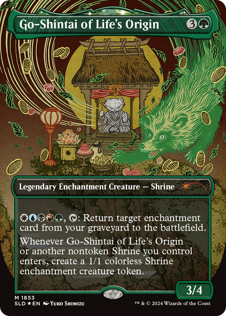 Go-Shintai of Life's Origin (Display Commander) - Thick Stock: (enchantment) (Borderless) [Secret Lair Drop] Foil