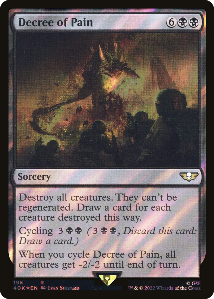 Decree of Pain (Surge Foil) [Warhammer 40,000 Commander] Foil