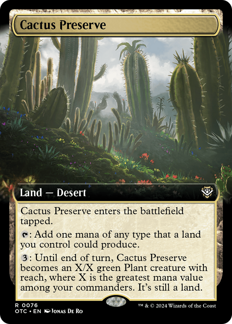 Cactus Preserve (Extended Art) - Outlaws of Thunder Junction Commander: (Extended Art)