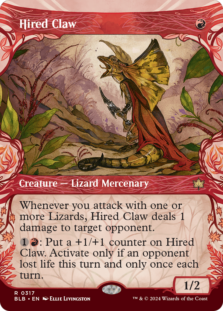 Hired Claw (Showcase): (Showcase) (Borderless) [Bloomburrow]