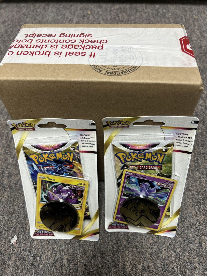 Pokemon Astral Radiance CHECKLANE BLISTER BOOSTER BOX INNER CASE Seale Pokemon Astral Radiance CHECKLANE BLISTER BOOSTER BOX INNER CASE Seale