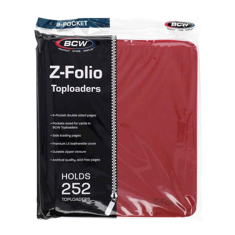 Z-Folio 9-Pocket LX Album - Toploaders - Red