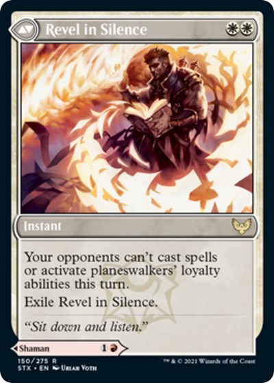 silence mtg card Flamescroll Celebrant // Revel in Silence [Strixhaven: School of Mages