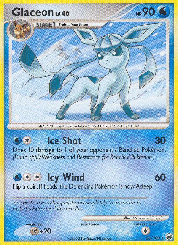 Glaceon (20/100) (Theme Deck Exclusive) [Diamond & Pearl: Majestic Daw Glaceon (20/100) (Theme Deck Exclusive) [Diamond & Pearl: Majestic Daw
