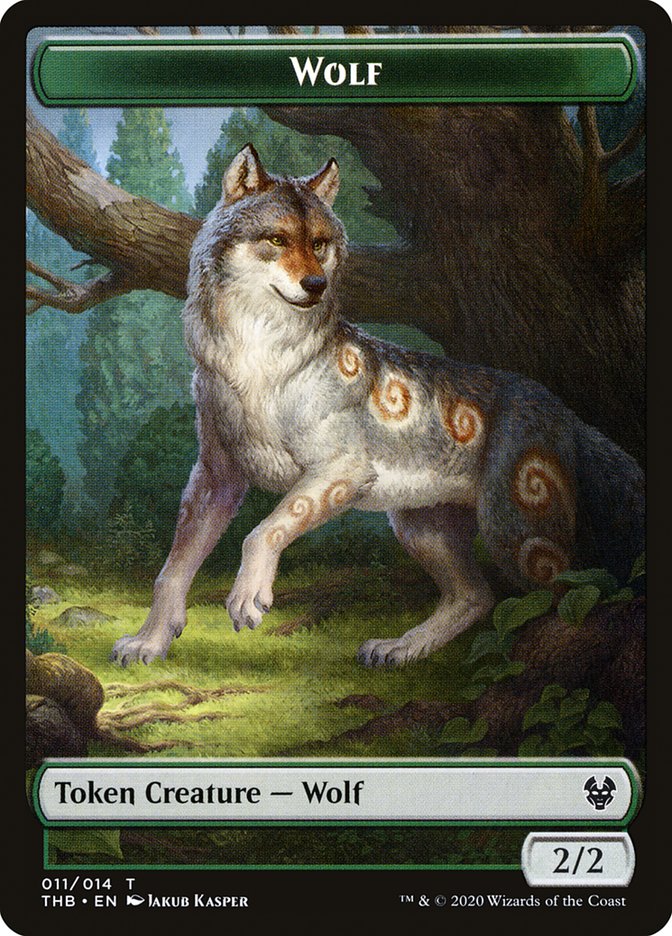 Human Soldier // Wolf Double-Sided Token [Theros Beyond Death Tokens]