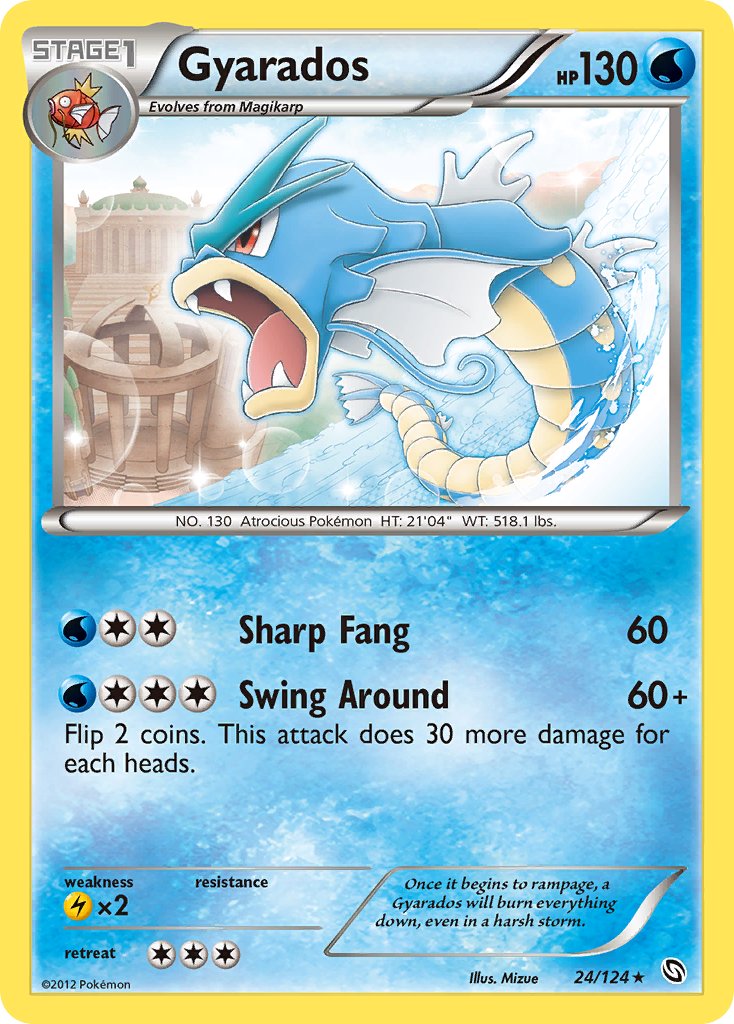 Gyarados (24/124) (Cosmos Holo) (Blister Exclusive) [Black & White: Dr