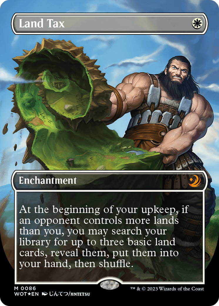 Land Tax (Anime Borderless) (Confetti Foil) [Wilds of Eldraine: Enchan Land Tax (Anime Borderless) (Confetti Foil) [Wilds of Eldraine: Enchan