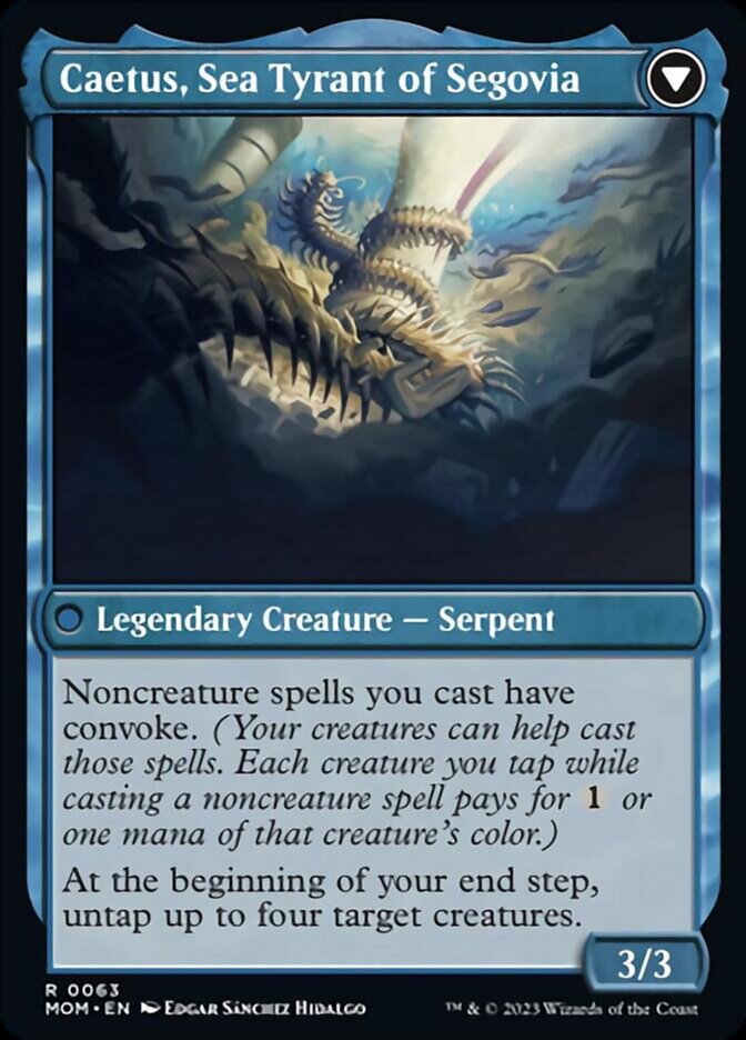 mtg invasion of cards Invasion of Segovia // Caetus, Sea Tyrant of Segovia [March of the Mac