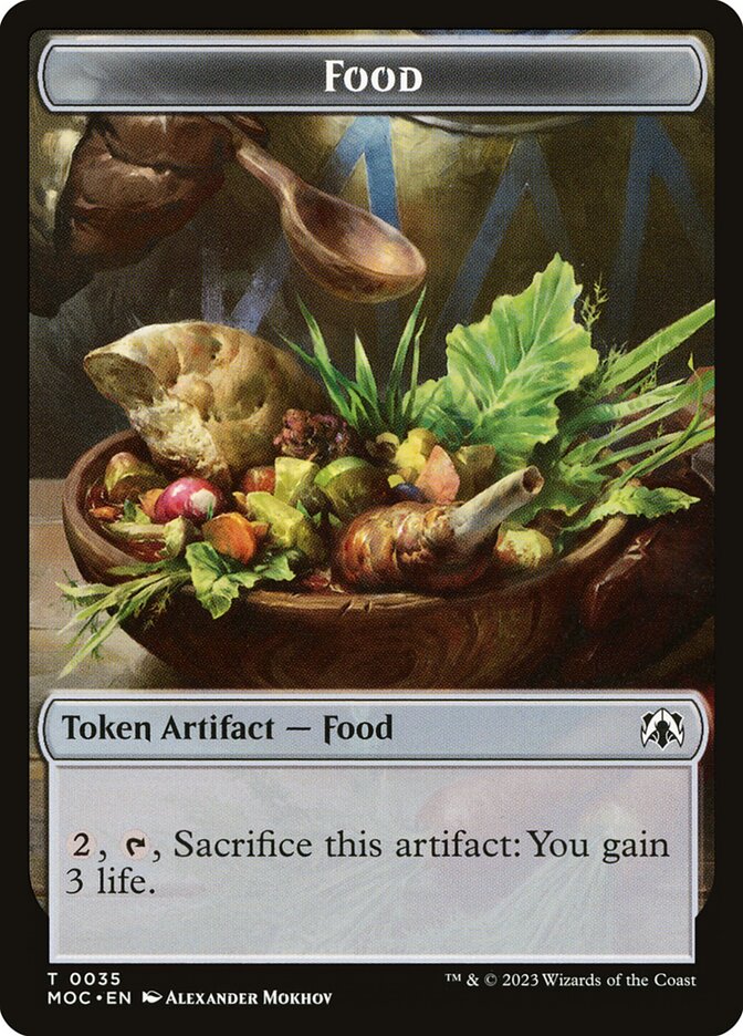 food token cards mtg Stainless Steel - Metal Tokens Token Artifact Food Rarity Food Tokens - 5 Card