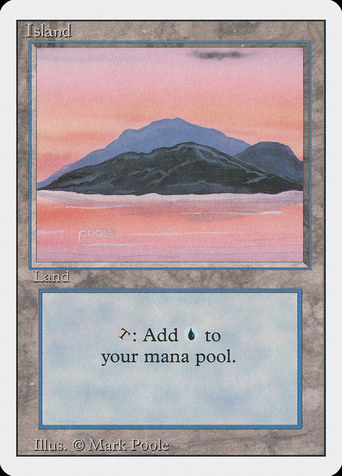 island mtg card Island (Sunset / Signature on Left) [Revised Edition]