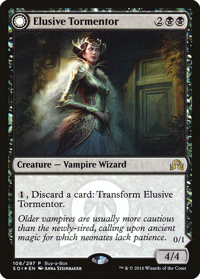 mtg shadows over innistrad card list Elusive Tormentor // Insidious Mist (Buy-A-Box) [Shadows over Innistra