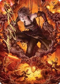 Nahiri, Heir of the Ancients (Art Series) (Gold-Stamped Signature) [Art Series: Zendikar Rising]