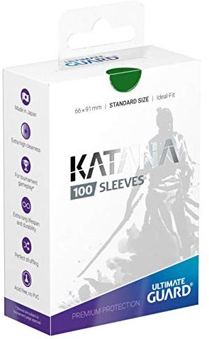Green Katana Sleeves Standard Size (100)