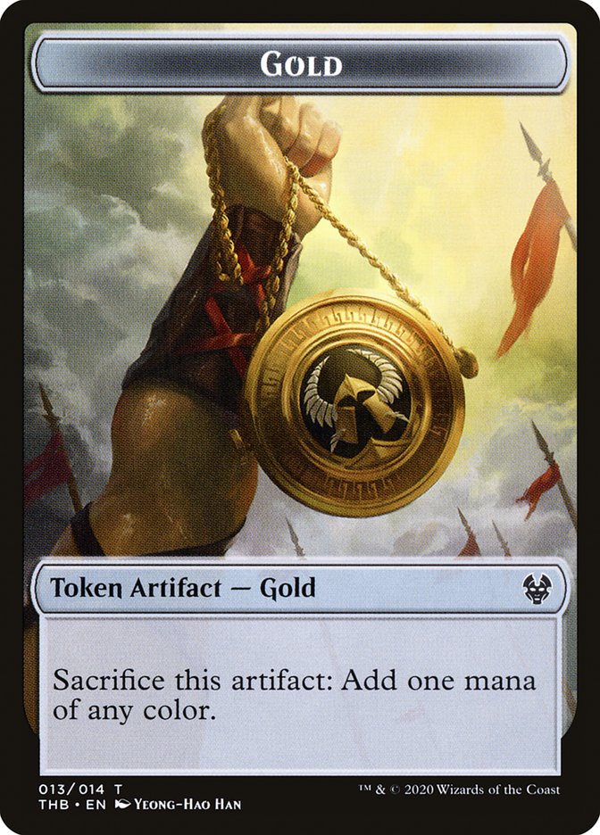 Satyr // Gold Double-Sided Token [Theros Beyond Death Tokens]