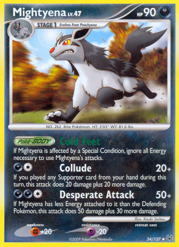 platinum pokemon card list Mightyena (54/127) [Platinum: Base Set]