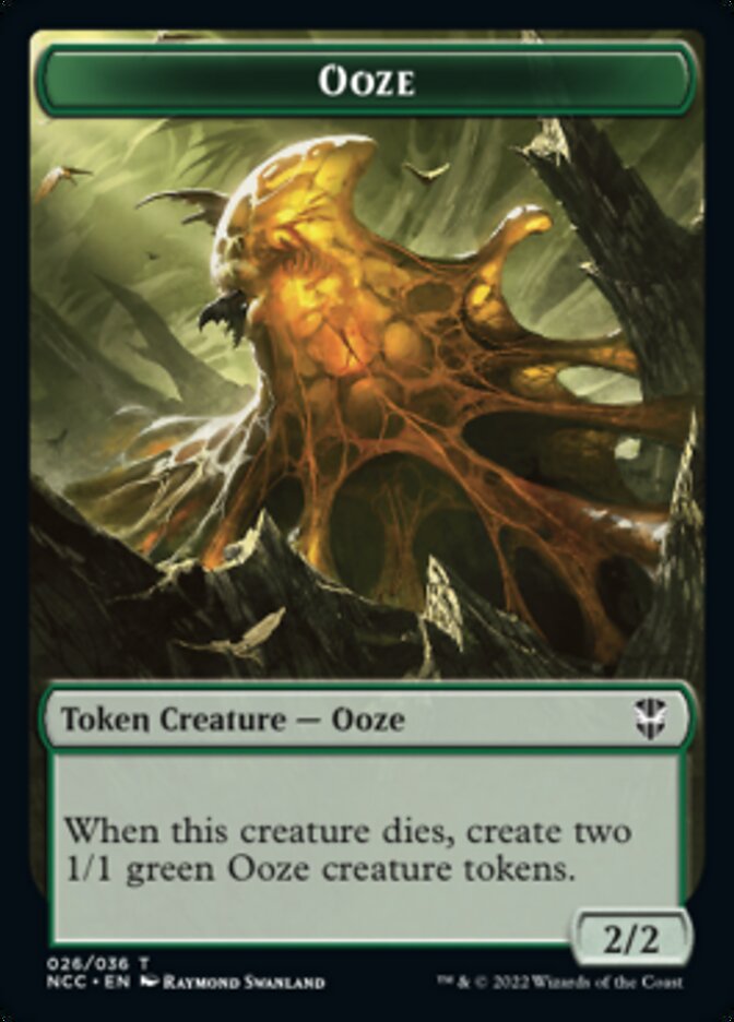 mtg green treasure cards Ooze (026) // Treasure (015) Double-Sided Token [Streets of New Capenn