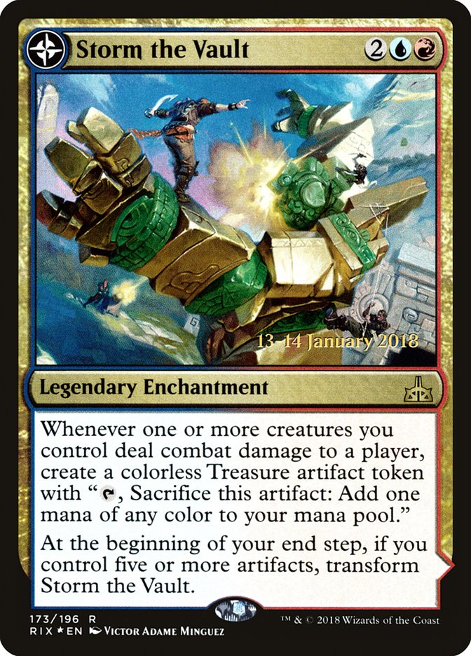 Storm the Vault // Vault of Catlacan [Rivals of Ixalan Prerelease Prom