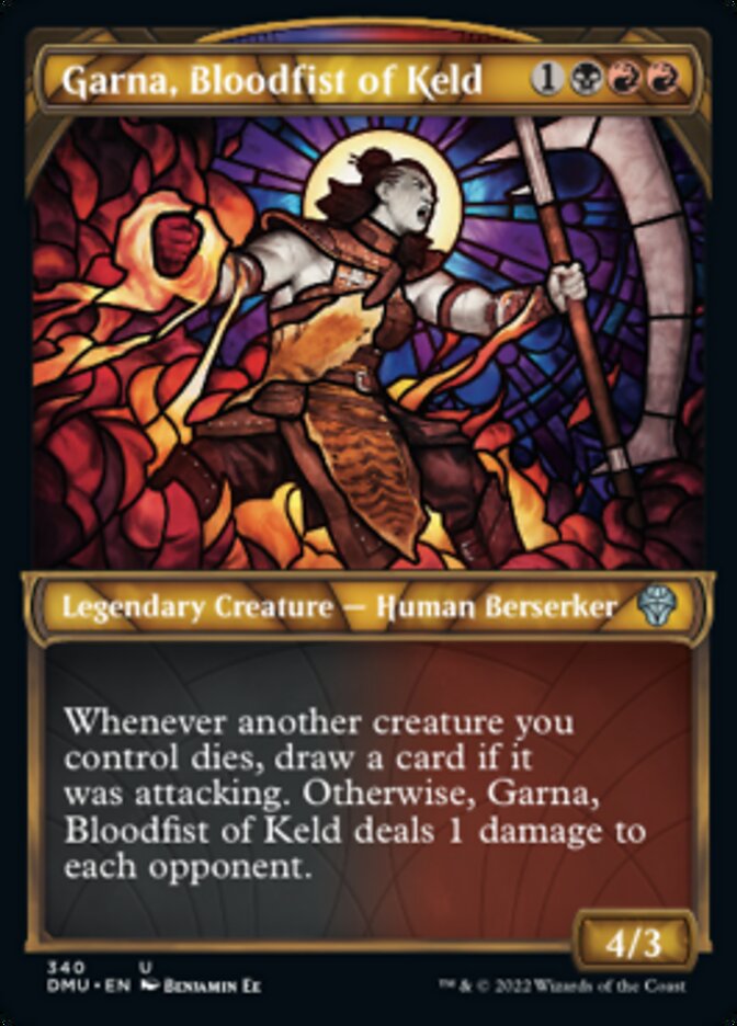 Garna, Bloodfist of Keld (Showcase Textured) [Dominaria United]