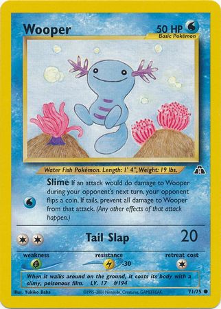 how to make a holo pokemon card Wooper (71/75) [Neo Discovery Unlimited]