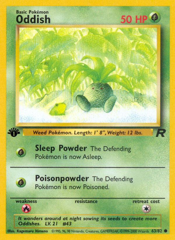 Oddish (63/82) [Team Rocket 1st Edition]